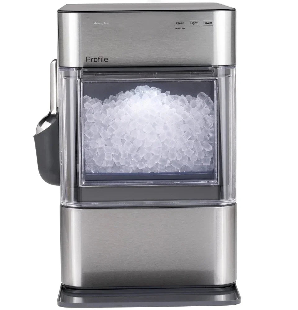 GE Profile Opal 2.0 Ultra Nugget Ice Maker with Scale Inhibiting Filter,Scoop Included,38 lbs in 24 Hours,Pellet Ice Machine with WiFi & Smart Connected,Stainless Steel